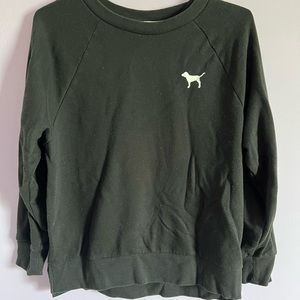 Small PINK Victoria’s Secret Black Crewneck